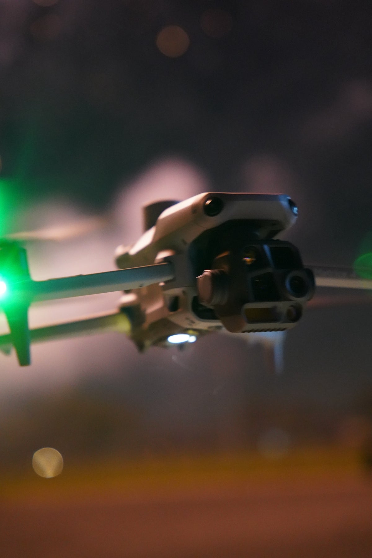 DJI Matrice 4T in flight at night