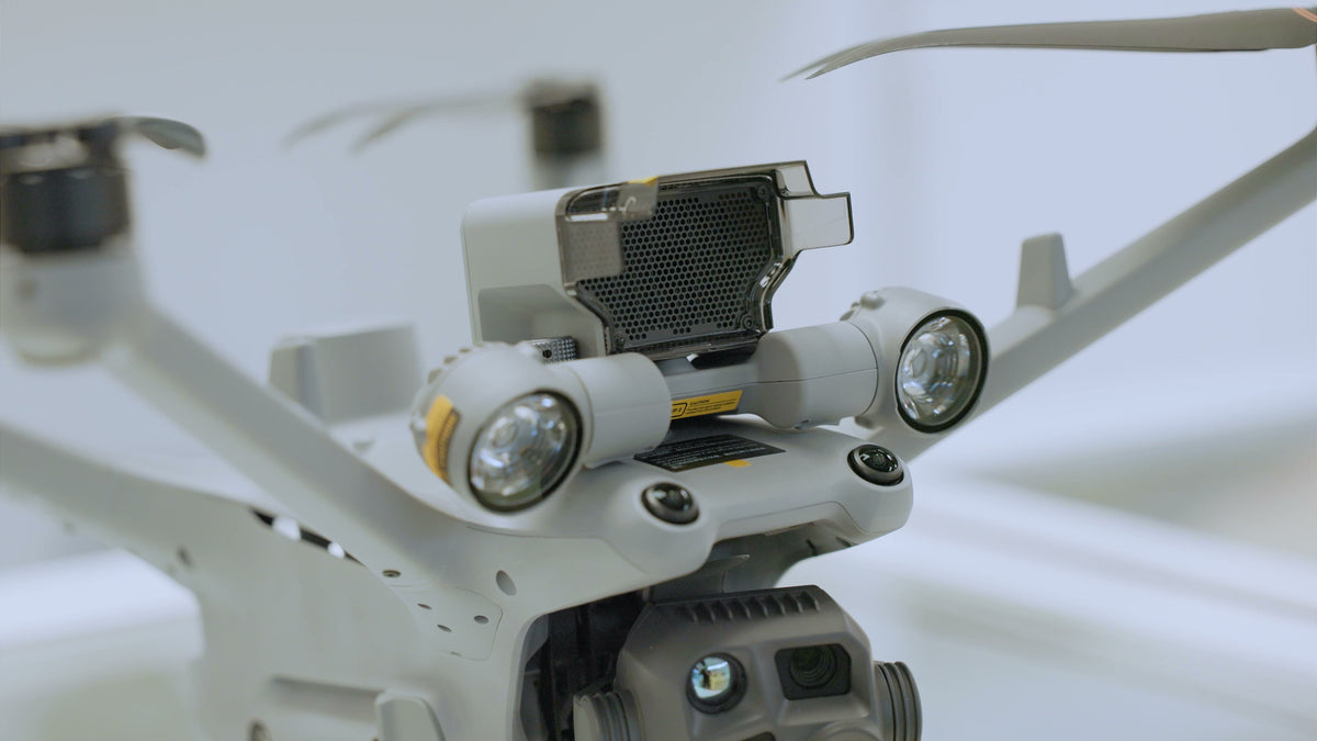 DJI Matrice 4TD with speaker and spotlight